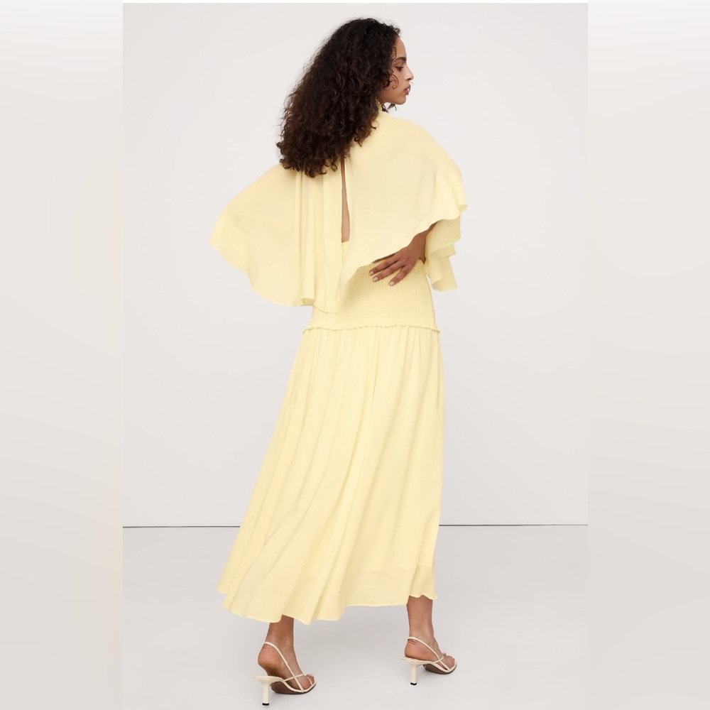 BANANA REPUBLIC STRETCH-CREPE OPEN-BACK DRESS